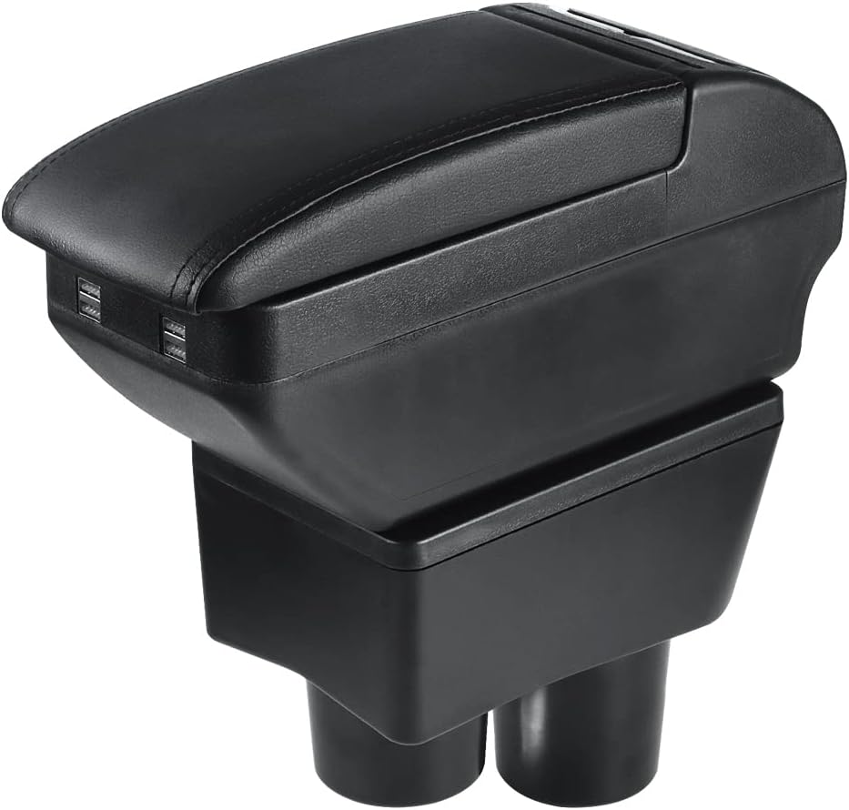 Custom Fit Armrest Box for Nissan Almera Versa with USB Ports