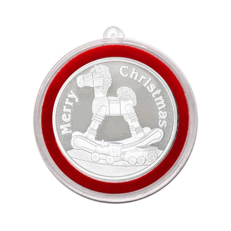 2025 Christmas Rocking Horse 1oz Fine Silver Round Ornament