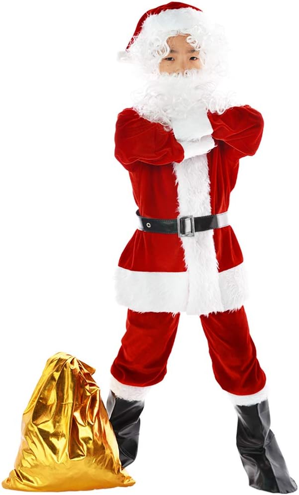 Children's Santa Claus Costume for Kids - Complete Deluxe Suit