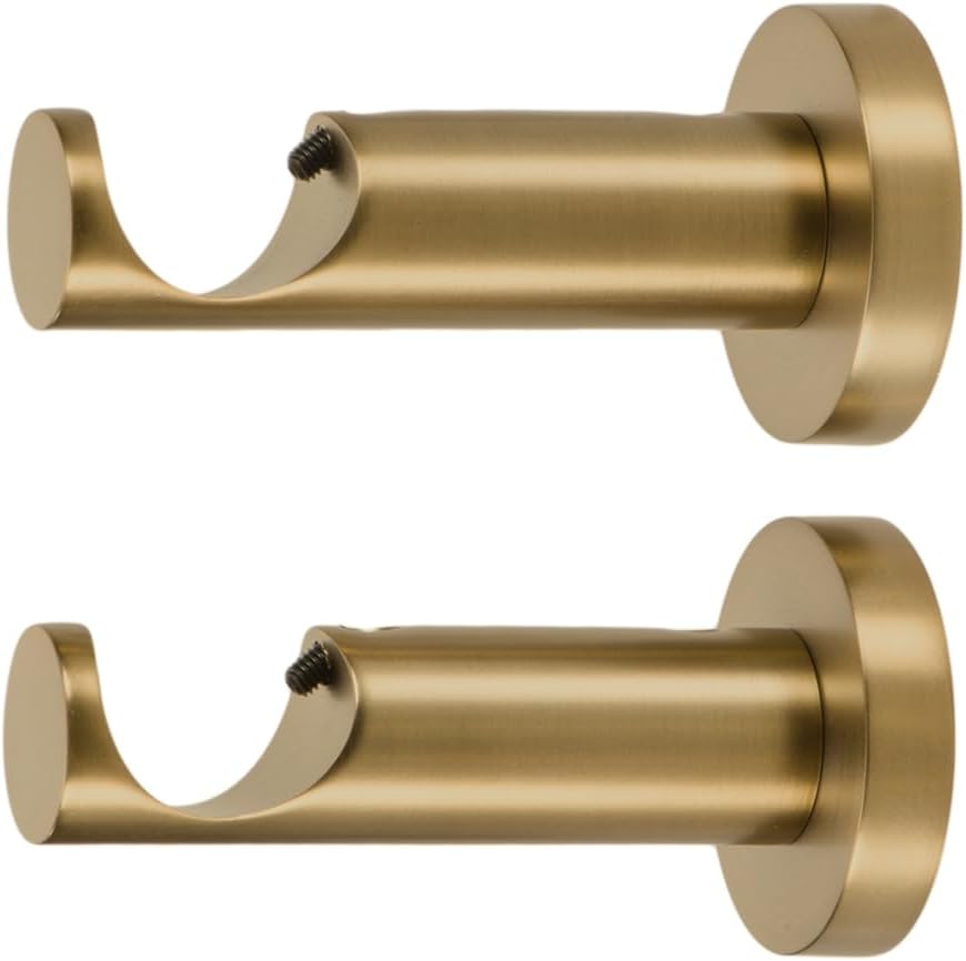 Ivilon Gold Curtain Rod Brackets - Set of 2