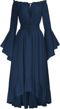 Renaissance Faire Costume Women Off Shoulder High Low Dress