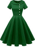 Wedtrend Womens 1950s Vintage Audrey Hepburn Cocktail Swing Dress