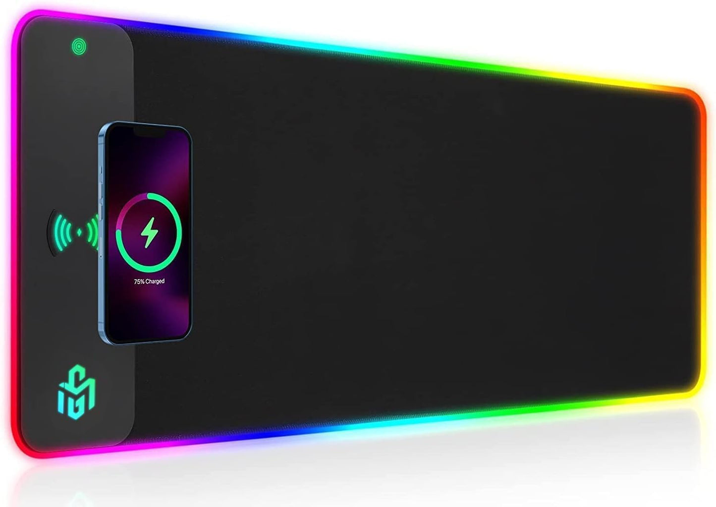 GIM Wireless Charging RGB Gaming Mouse Pad - 10 Light Modes