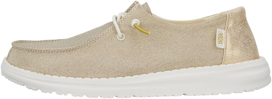 HEYDUDE Womens Wendy Metallic Sparkle Slip-On Shoes for Style