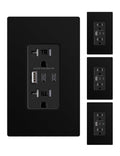 MOES USB Outlet 3 USB Ports Receptacles - Fast Wall Charging
