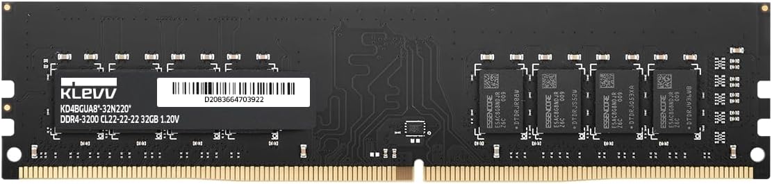 KLEVV DDR4 32GB 3200MHz CL22 UDIMM Desktop RAM for Gamers