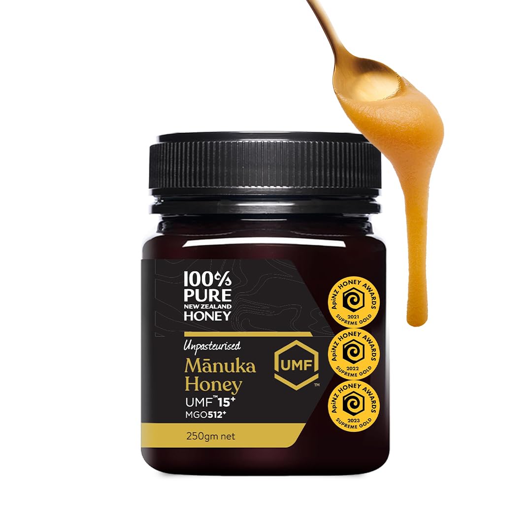 100% Pure New Zealand Honey - UMF 15+ Raw Manuka Honey 8.8 Ounce