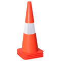 18 Inch Traffic Safety Cones with Reflective Collars - 4 Pack