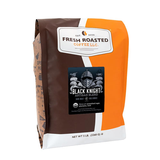 Organic Black Knight Dark Roast Coffee - Whole Bean 5 lb Bag