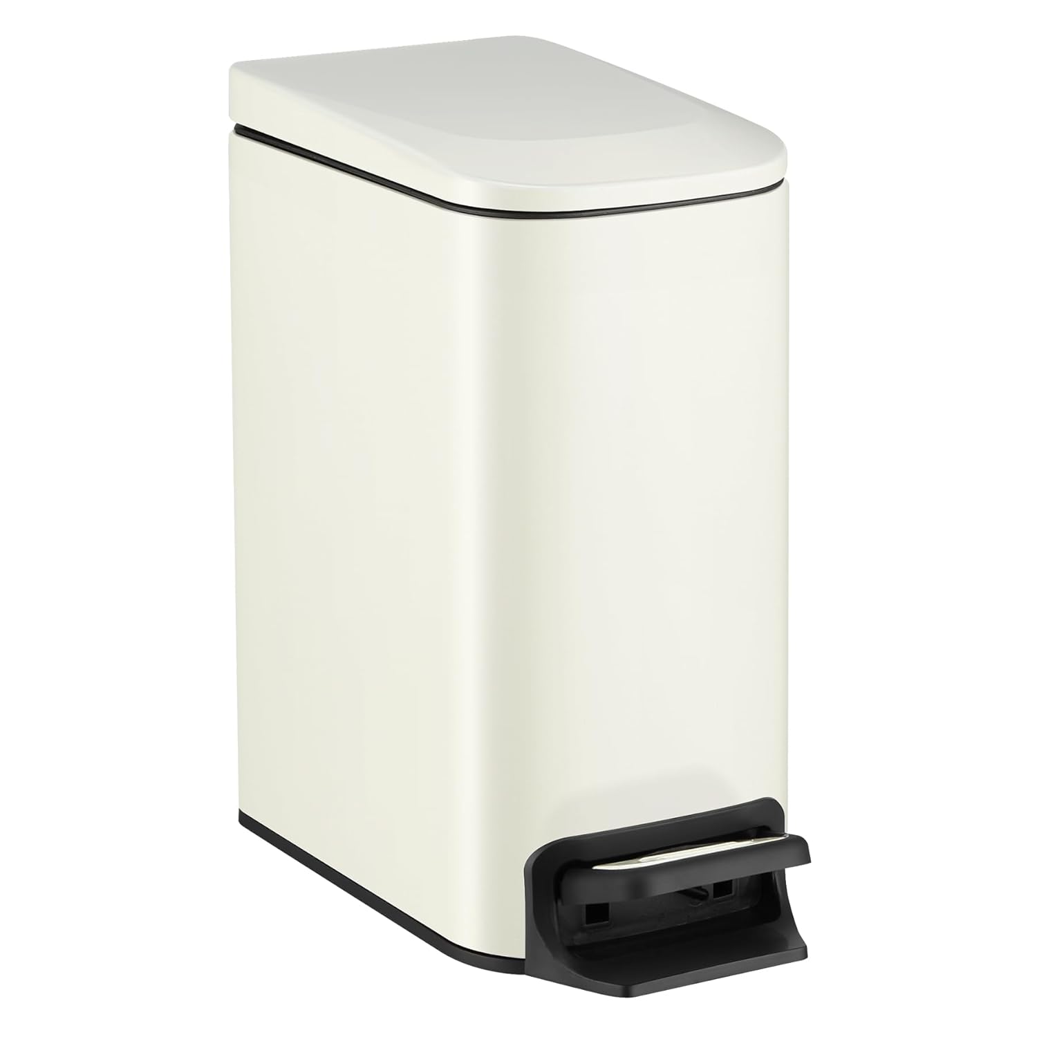 TIPGO Slim Bathroom Trash Can with Lid Soft Close for Small Spaces