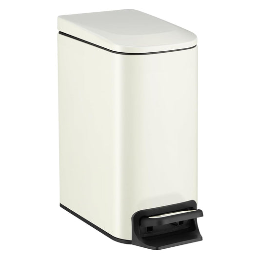 TIPGO Slim Bathroom Trash Can with Lid Soft Close for Small Spaces