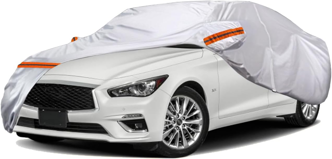 TUCAREST 6 Layers Full Car Cover for Sedan, Wagon, Coupe