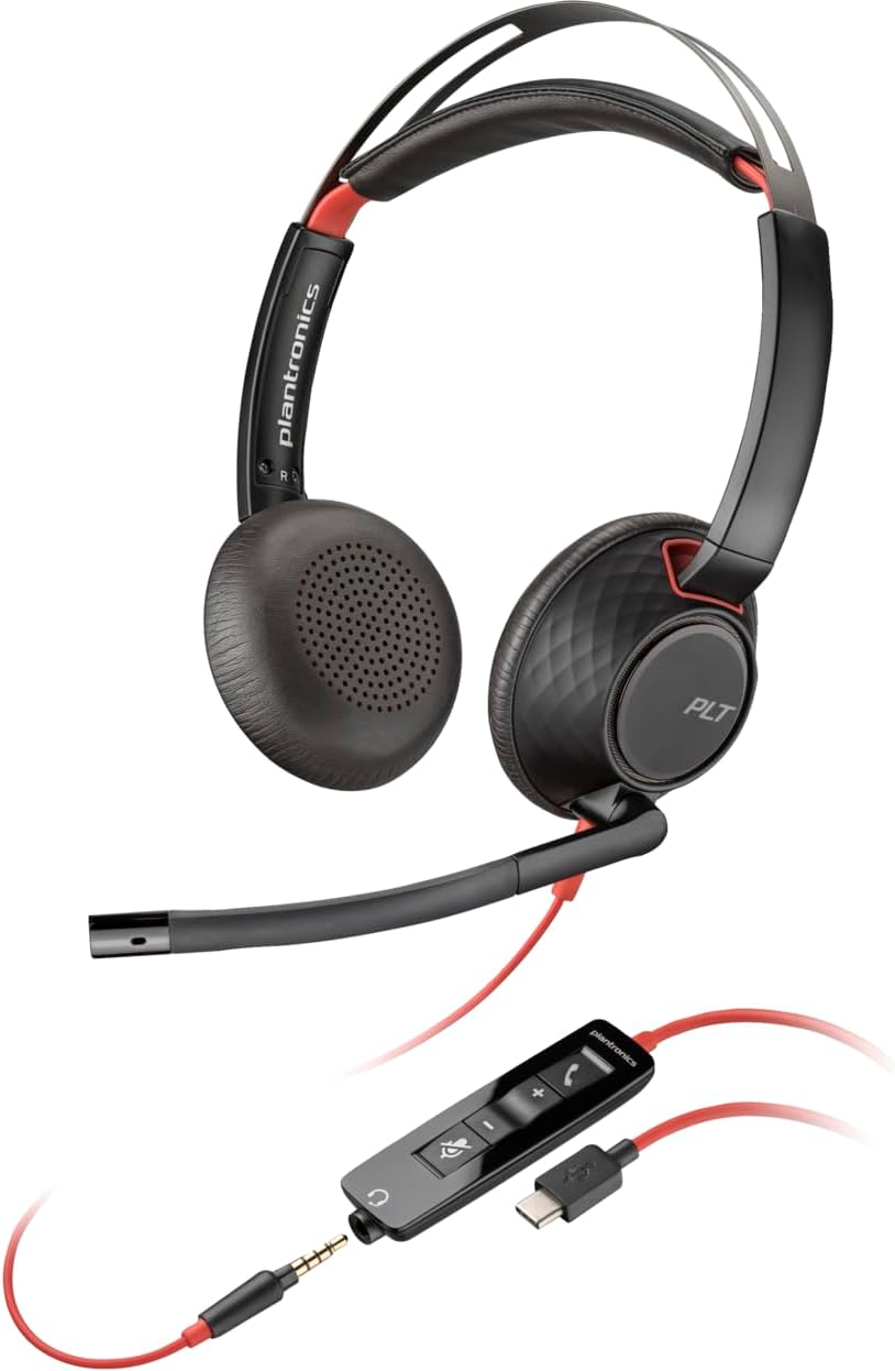 Poly Blackwire 5220 Stereo USB-C Headset for Ultimate Comfort