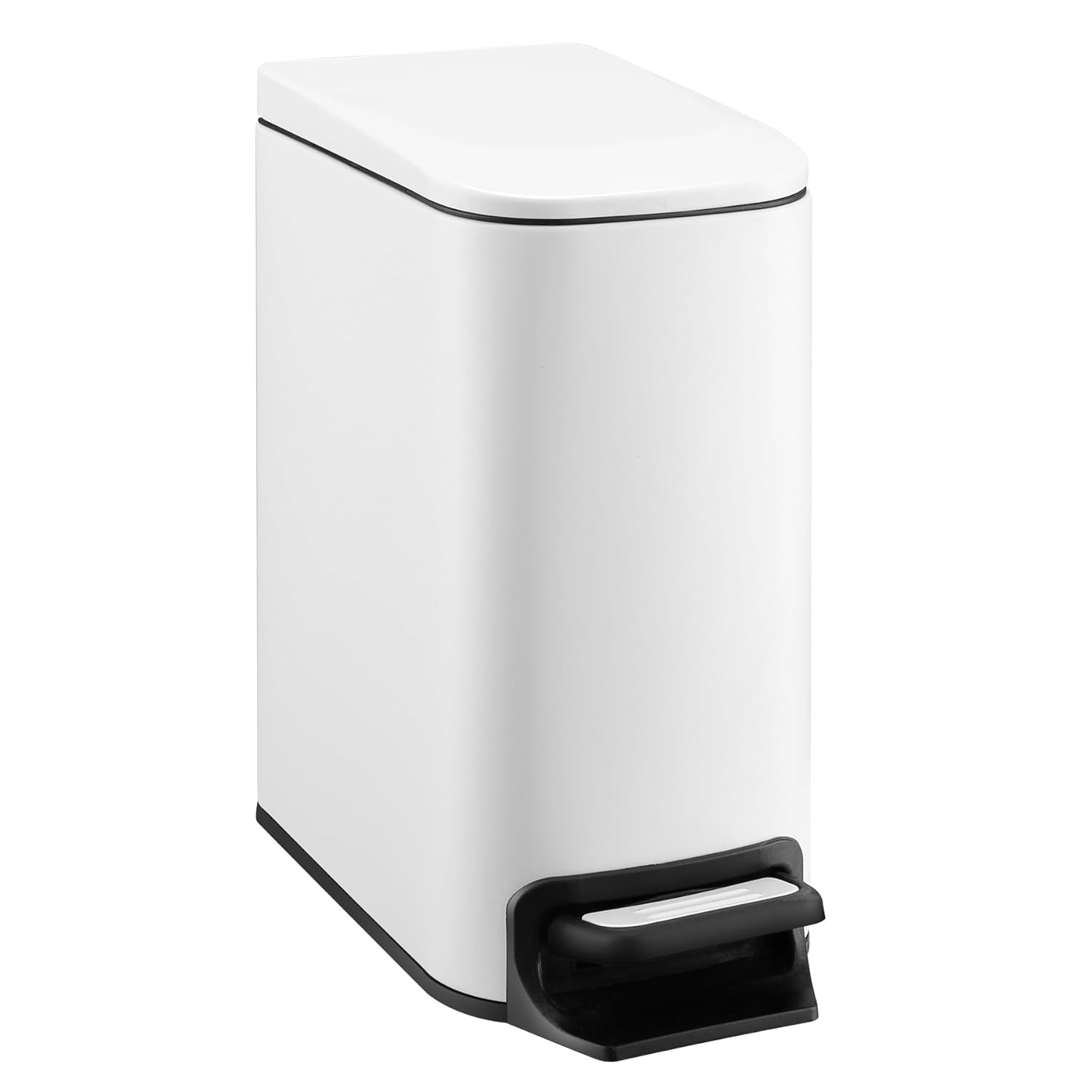 TIPGO Slim Bathroom Trash Can with Lid Soft Close for Small Spaces
