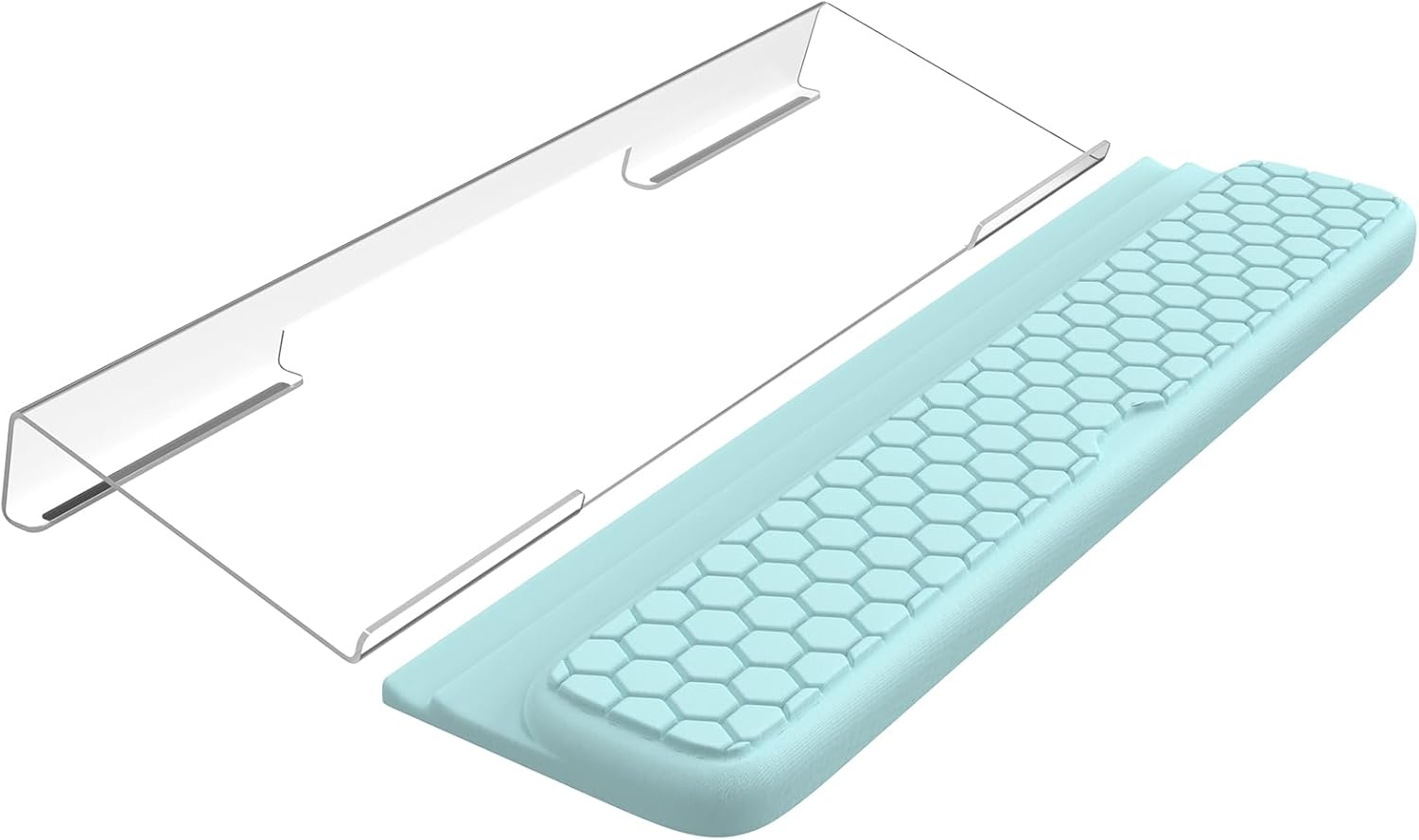 iCasso Ergonomic Keyboard Stand with Memory Foam Wrist Support - Blue