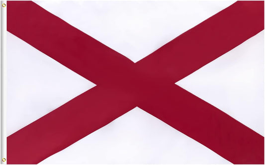 Alabama State Flag 12x18 FT Large Print for All-Weather Display