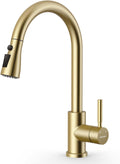 WEWE Kitchen Faucet with Pull Down Sprayer - Gold 360 Coverage