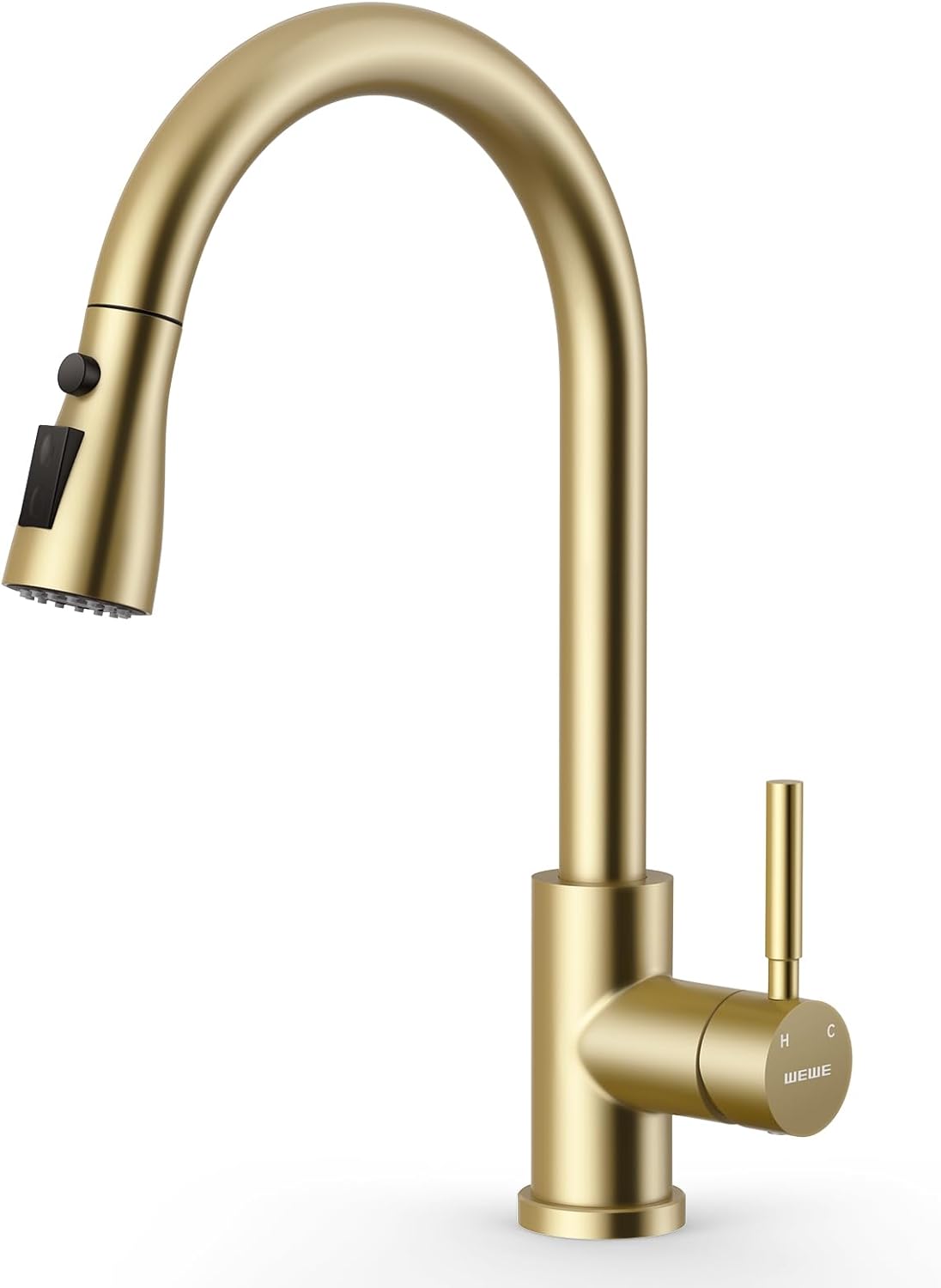 WEWE Kitchen Faucet with Pull Down Sprayer for Modern Homes