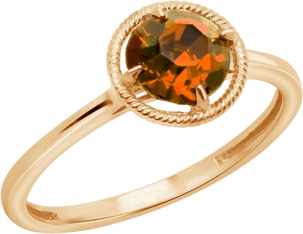 10k Gold Crystal March Birthstone Ring for Elegant Gifting