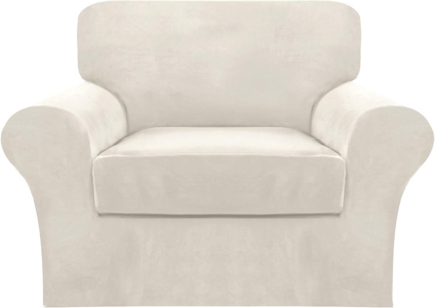 FantasDecor 2 Piece Chair Sofa Covers Velvet for Living Room