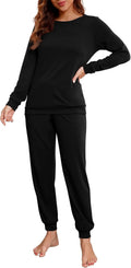 Womens Star Print Pajama Set Long Sleeve Lounge Set - Soft Rayon