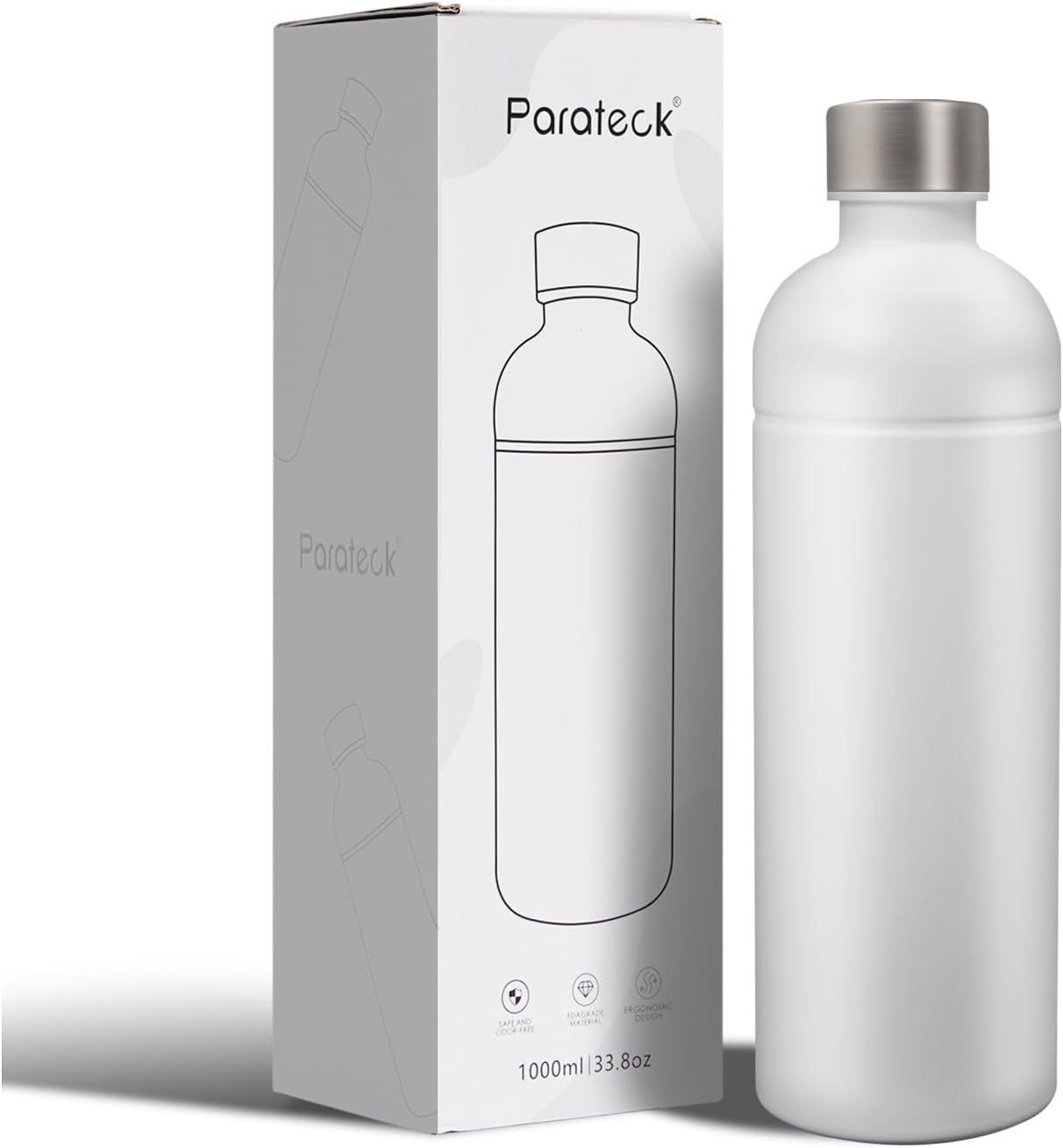 Parateck Stainless! BPA-Free 1L Bottle for Sodastream - Sparkling Water on the Go