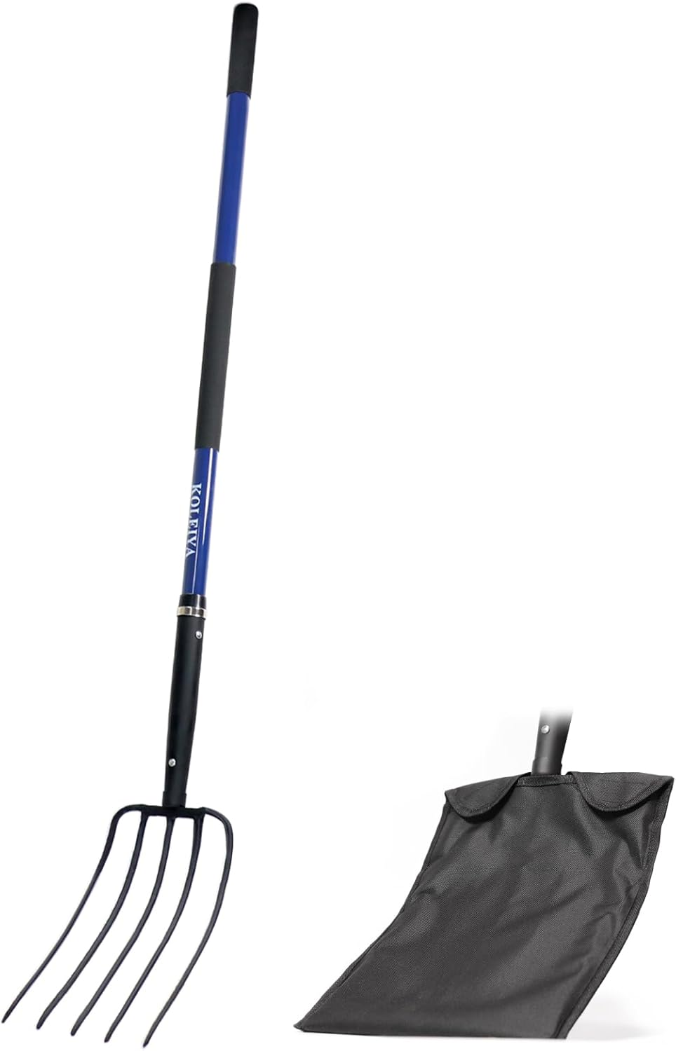 5-Tine Pitchfork for Gardening, 57-Inch Heavy Duty Tool