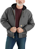 Men's Insulated Firm Duck Active Jacket - Loose Fit, Warm