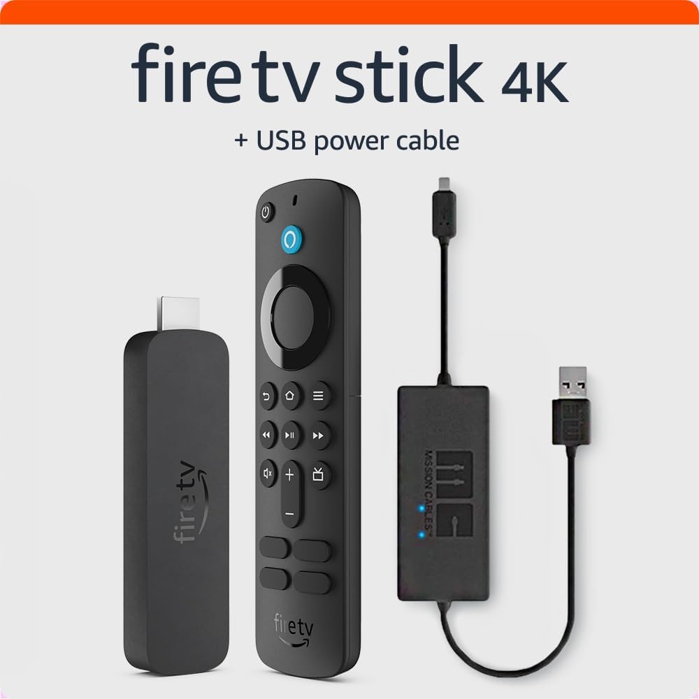 Fire TV Stick 4K: USB Power Cable Included!