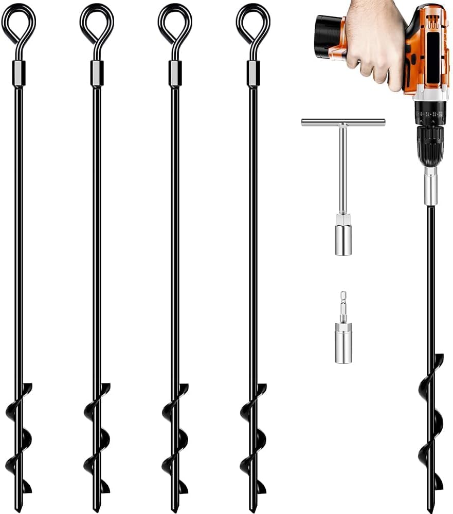 Heavy Duty Ground Anchors for Tents, Trampolines, and More