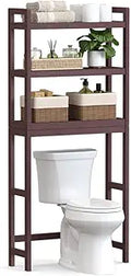 Over The Toilet Storage 3-Tier Bamboo Organizer - Space-Saving Fit