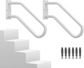 Hand Rails for Outdoor 1-2 Steps U-Shape Stair Hand Railing - Secure