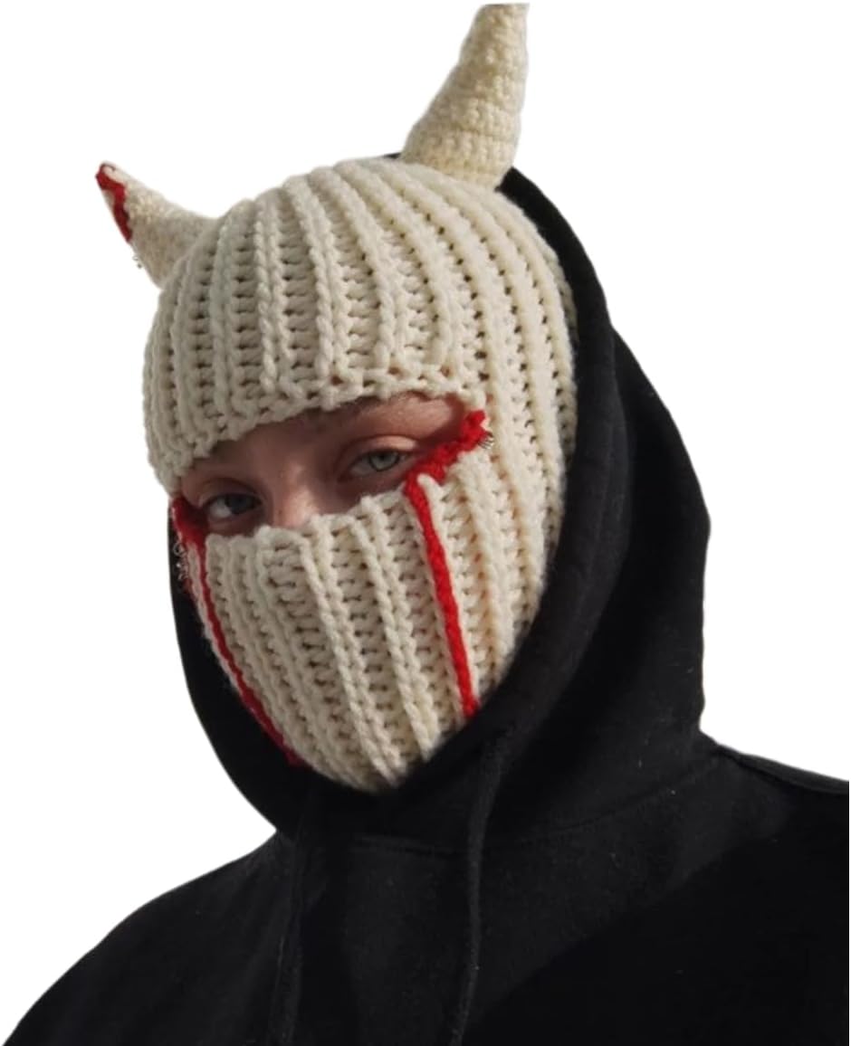 Pooyikoi Funny Horns Balaclava - Warm & Fun!