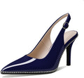 3.5 in Stiletto Beaded Slingback Pumps for Women - Comfortable Chic