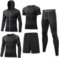 Men's Compression Workout Set 5Pcs - Slim Fit Athletic Training Gear