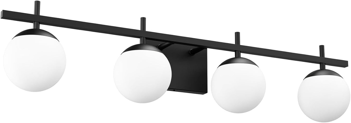 Ralbay Black Vanity Lights for Bathroom - Modern 4-Light Fixture