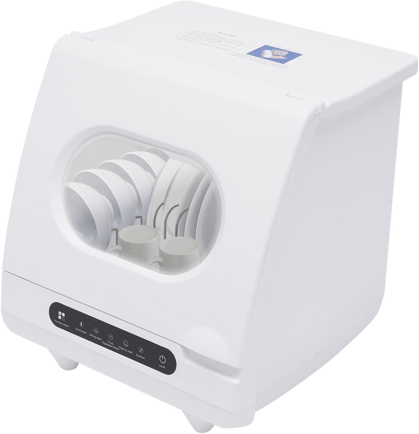 Portable Countertop Dishwasher with 5 Wash Programs for Home