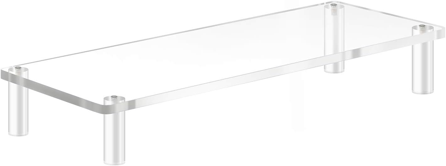 20x7.5 Acrylic Monitor Stand Riser for Ergonomic Workspace
