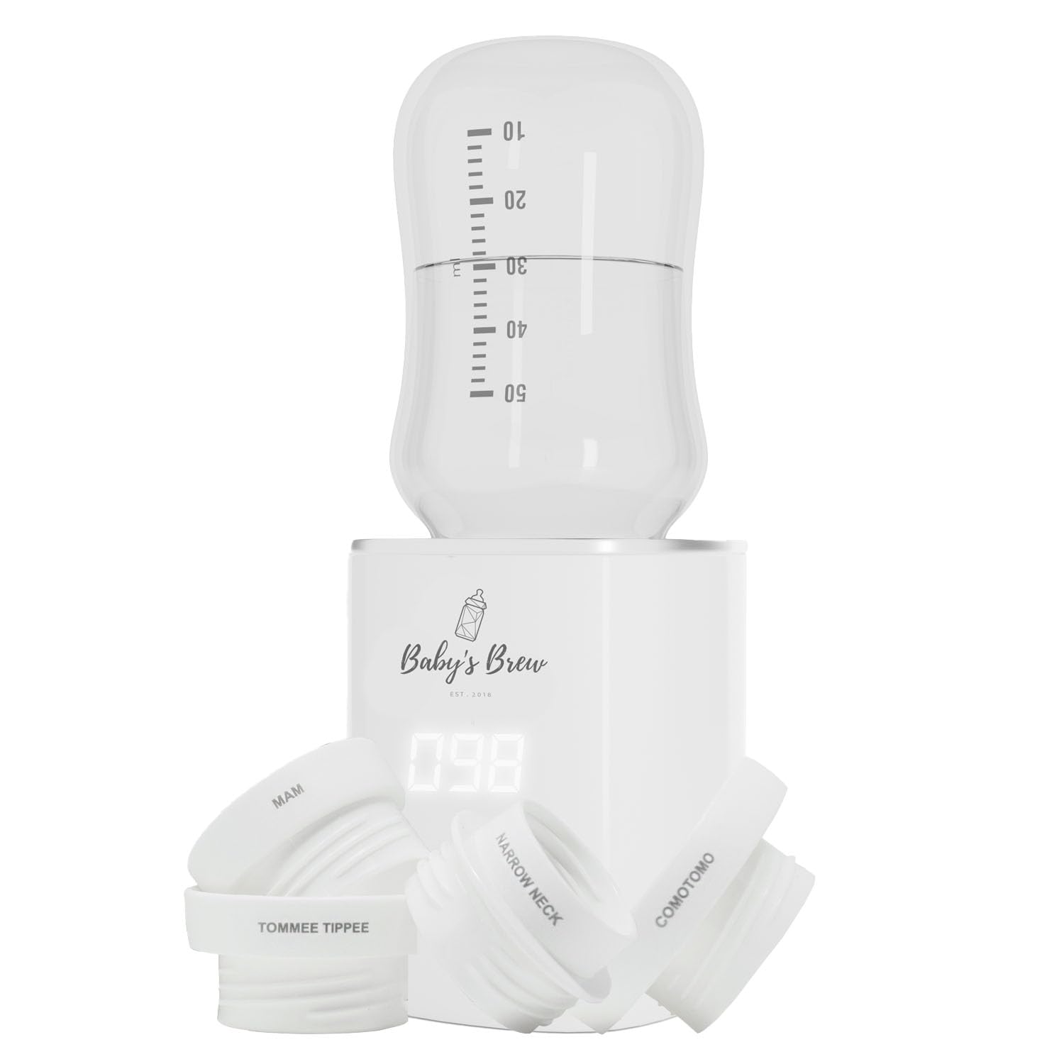 Cordless Baby Bottle Warmer - 8-12 Hour Battery Life, Travel-Friendly