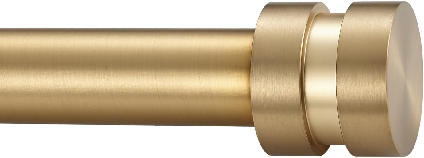 Adjustable Warm Gold Curtain Rod Set - Heavy Duty & Stylish!