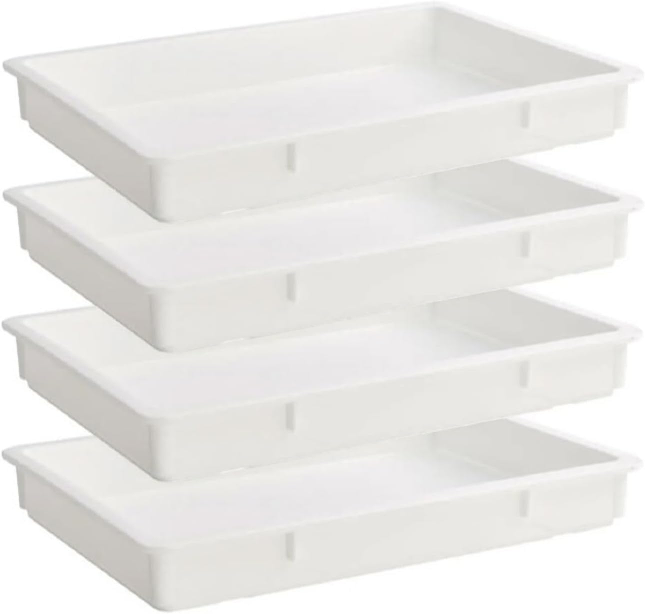 18x26x3 Plastic Stackable Pizza Dough Proofing Box Set of 4