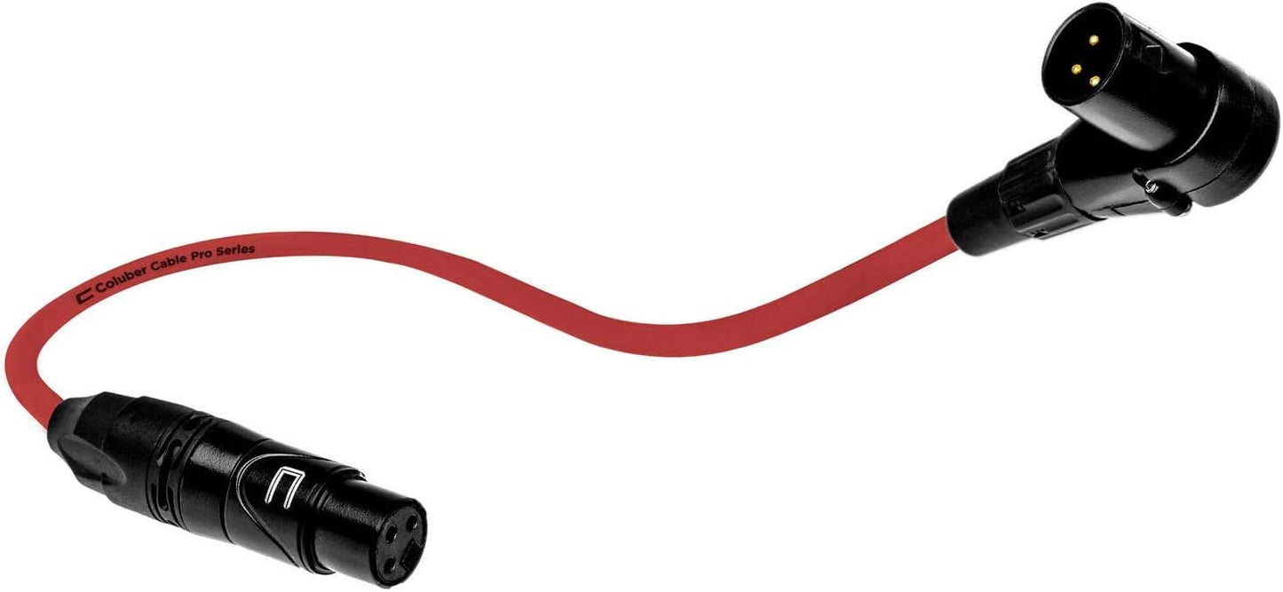 Balanced XLR Cable Right Angle Male to Straight Female 100 Feet