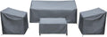 Patio Furniture Covers for 4 Piece Outdoor Set - Waterproof Grey