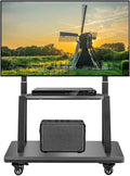 Adjustable Mobile TV Cart for 42-86 Screens - 176lbs Capacity