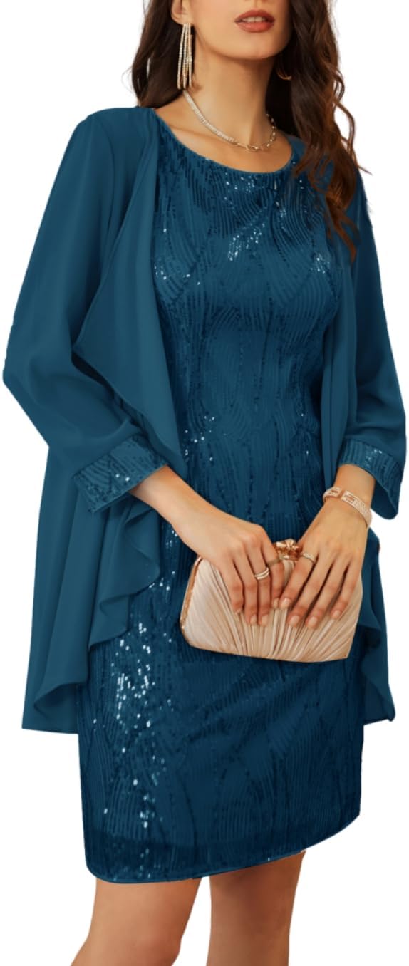 Elegant GRACE KARIN Women's Sequin Dress for Special Occasions