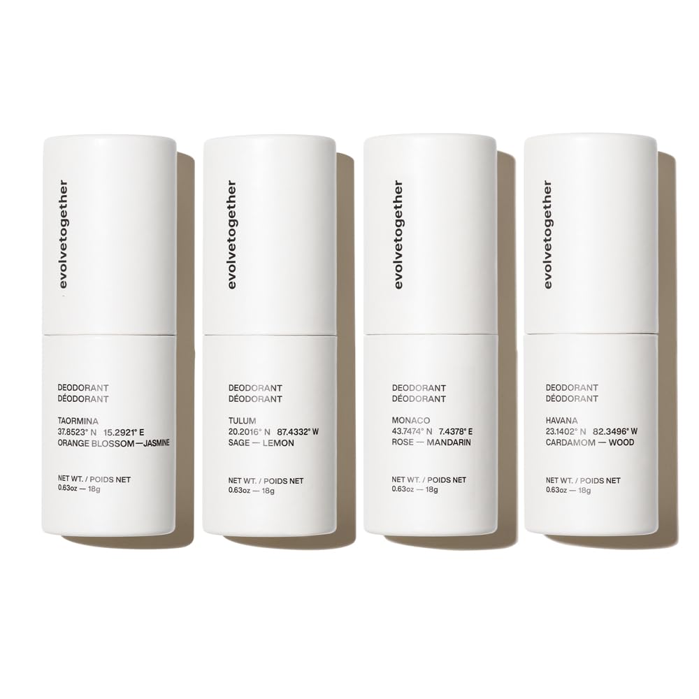 Natural Deodorant Mini Set for Women & Men - Travel Friendly