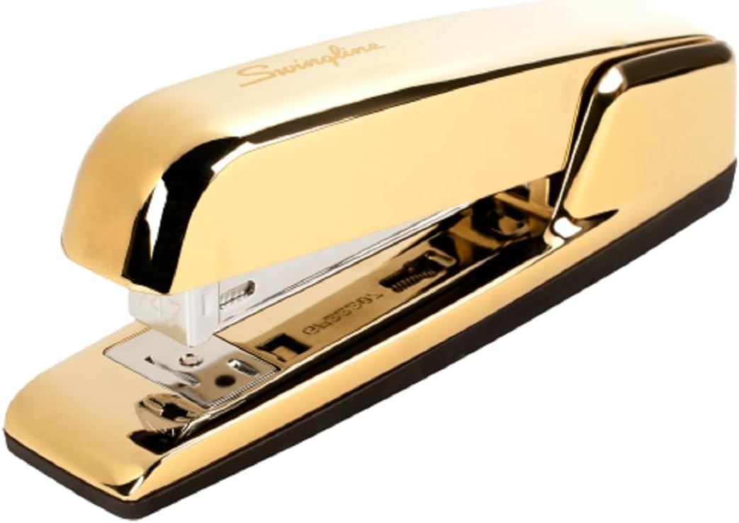 Swingline Stapler 30 Sheet Capacity Jam Free Metal Gold Chrome