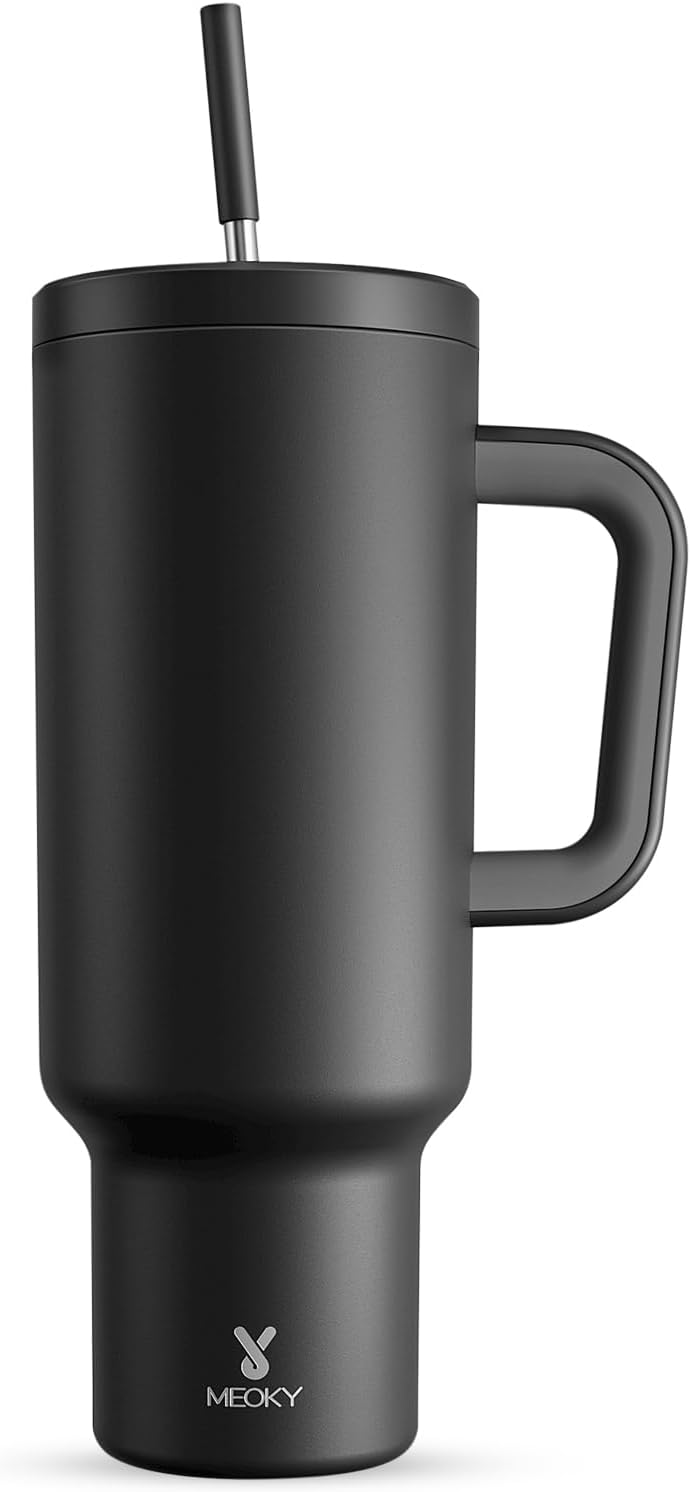 Meoky 50 oz Tumbler with Handle for Cold and Hot Drinks