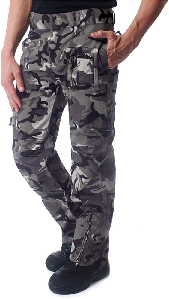 CRYSULLY Men's Cargo Pants Tactical Work Pants for Outdoor Use