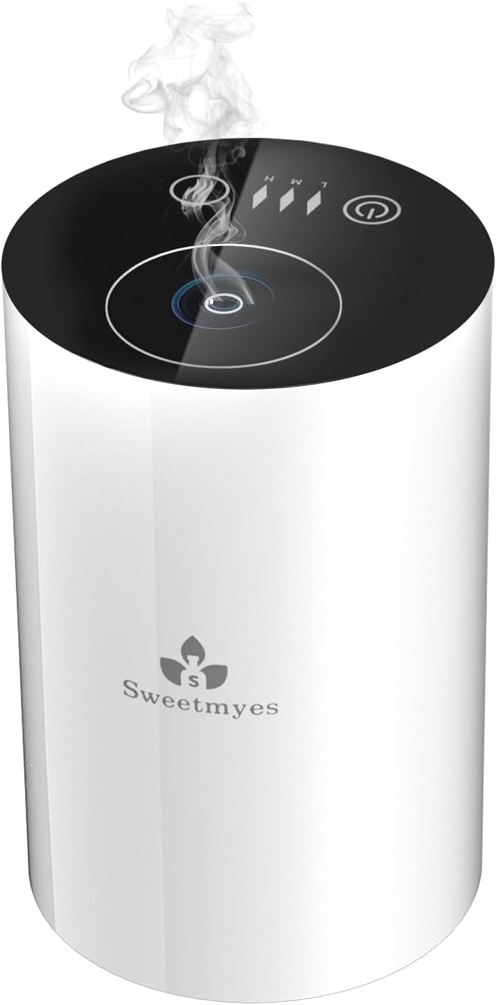 Portable Waterless Essential Oil Diffuser - Sweetmyes: 3 Mist Levels, Auto Off